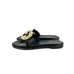 Flower Pop Makris - K3 Sandal (Ancient Black)