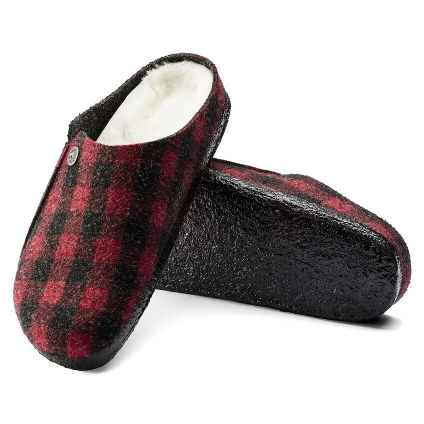 Spring Bloom Zermatt Shearling | Wool Felt | Plaid Red