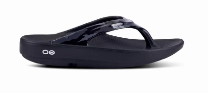 Water Friendly Sporty Footwear OOFOS OOLALA LIMITED SANDAL - BLACK JUNGLE CAMO