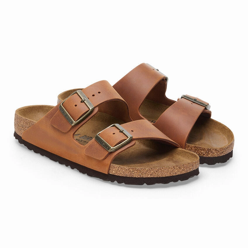 Arizona Classic Footbed : Cognac Oiled Fashionable Open-toe Sandals Comfort Fit