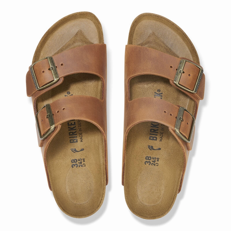 Arizona Classic Footbed : Cognac Oiled Travel-Friendly Shoes