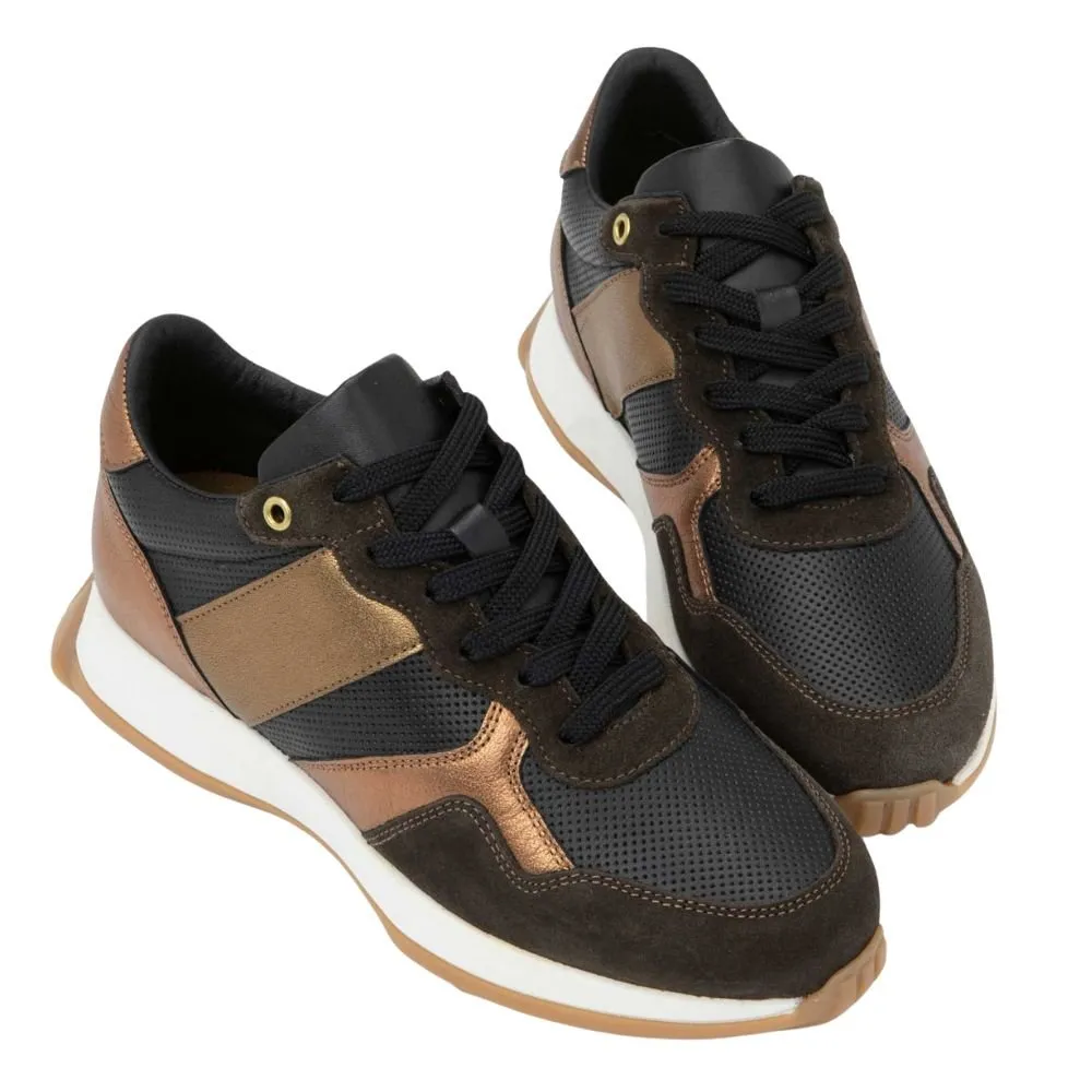 Elastic laces Sunset | Leather | Black/Copper