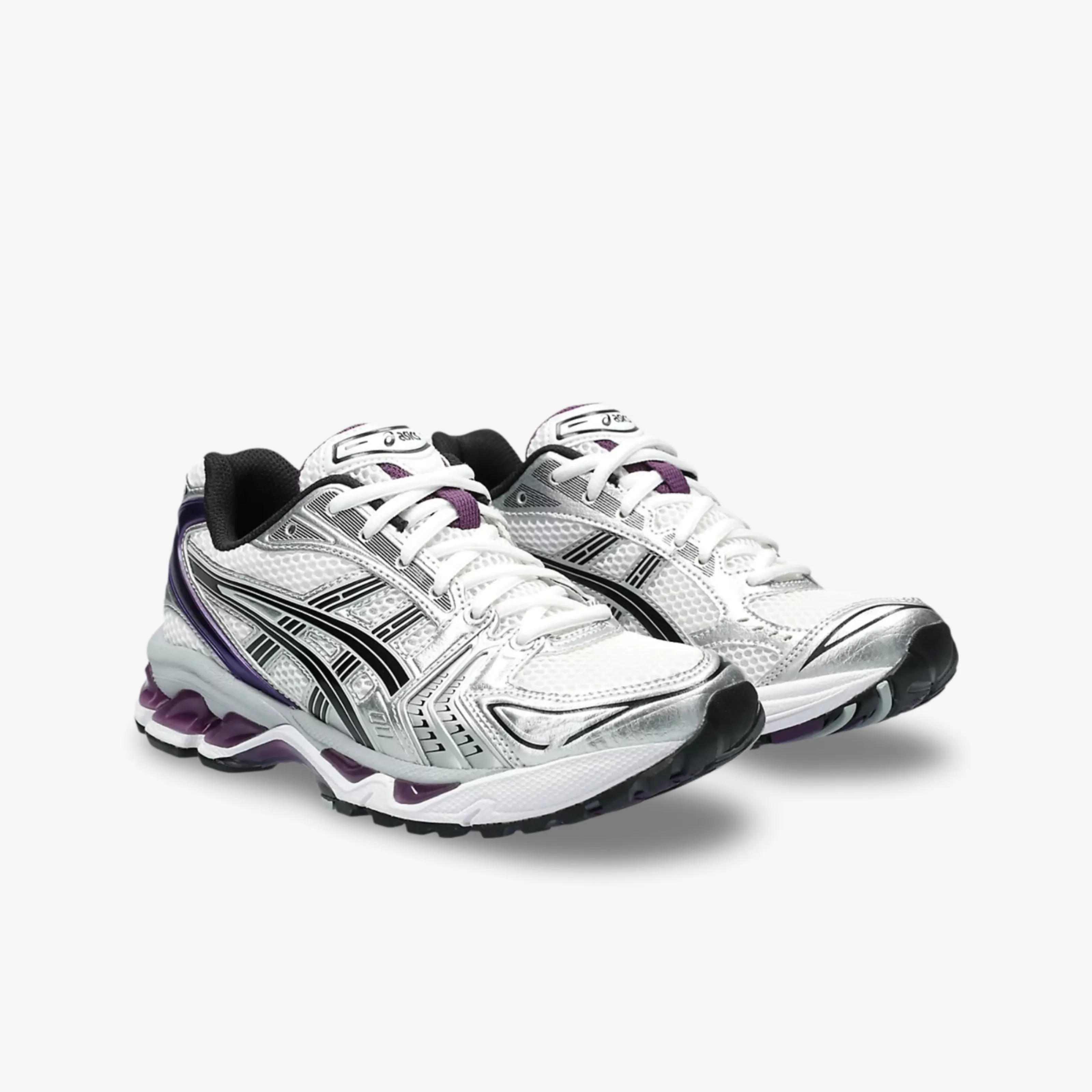 (Women's) ASICS Gel Kayano 14 'White / Dark Grape' (2023) 1202A056-111 Comfortable Lacing Design running on a treadmill shoes Puncture - resistant