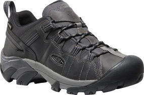 Quarter turn view Men's KEEN Footwear style name Targhee II Mid Waterproof Wide in color STLGRY/BLK. Sku: 1031364
