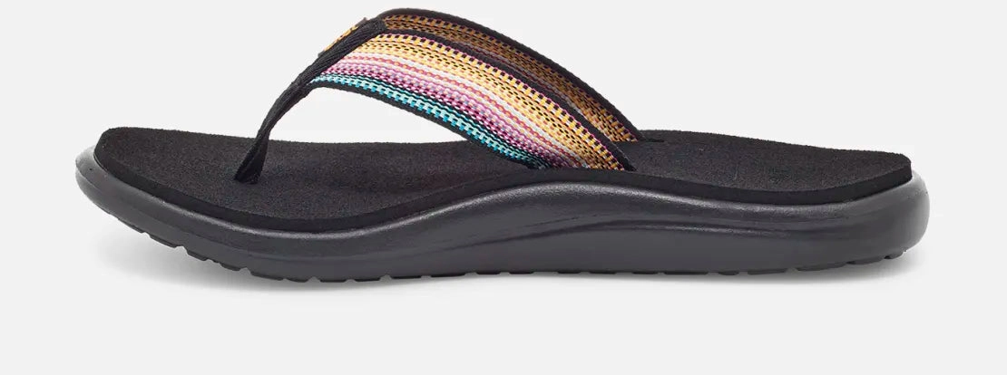 Foot Stability TEVA WOMEN'S VOYA FLIP - ANTIGUOUS BLACK MULTI