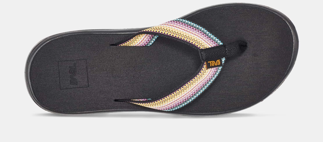 TEVA WOMEN'S VOYA FLIP - ANTIGUOUS BLACK MULTI Resort Mood