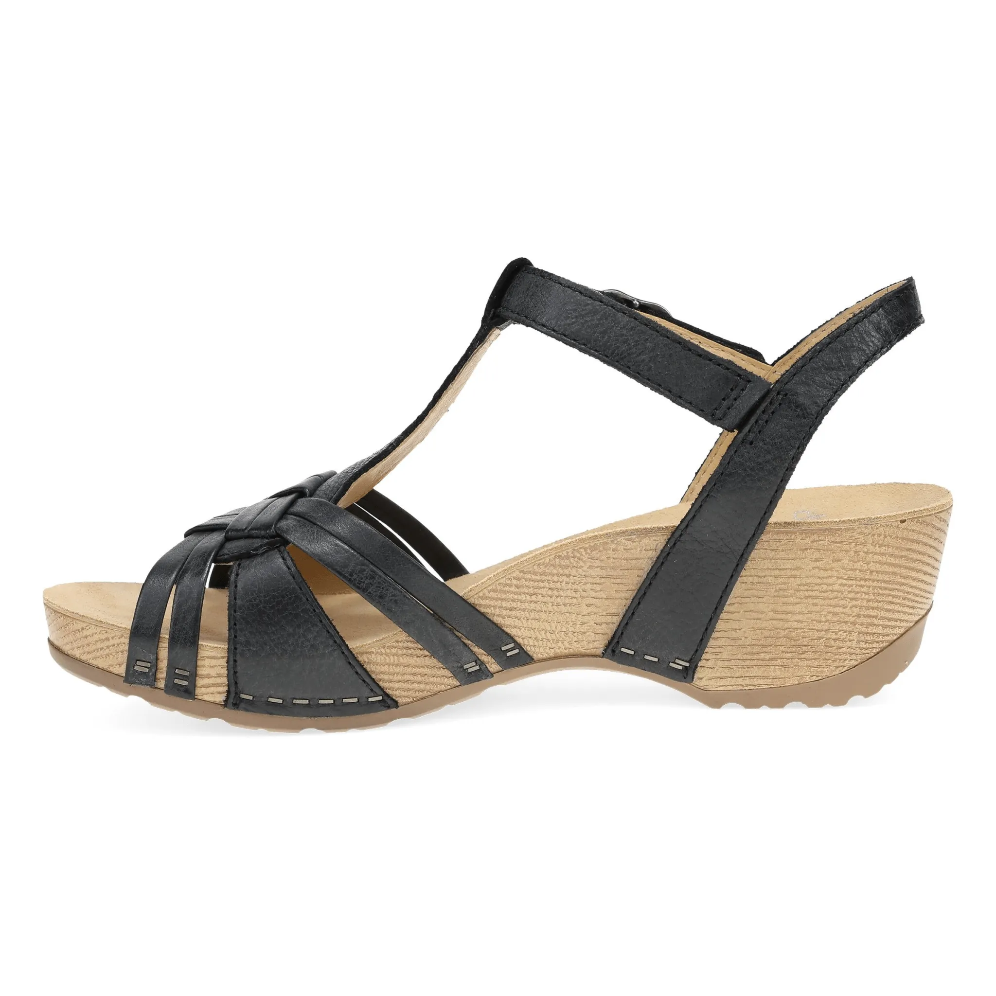 Tia | Milled Burnished | Black - Sandals - Dansko