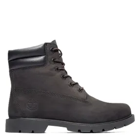 Shock Absorbing Adventure Journey Timberland Women's Linden Woods 6-Inch Waterproof Boot in Black Multi-Season Use