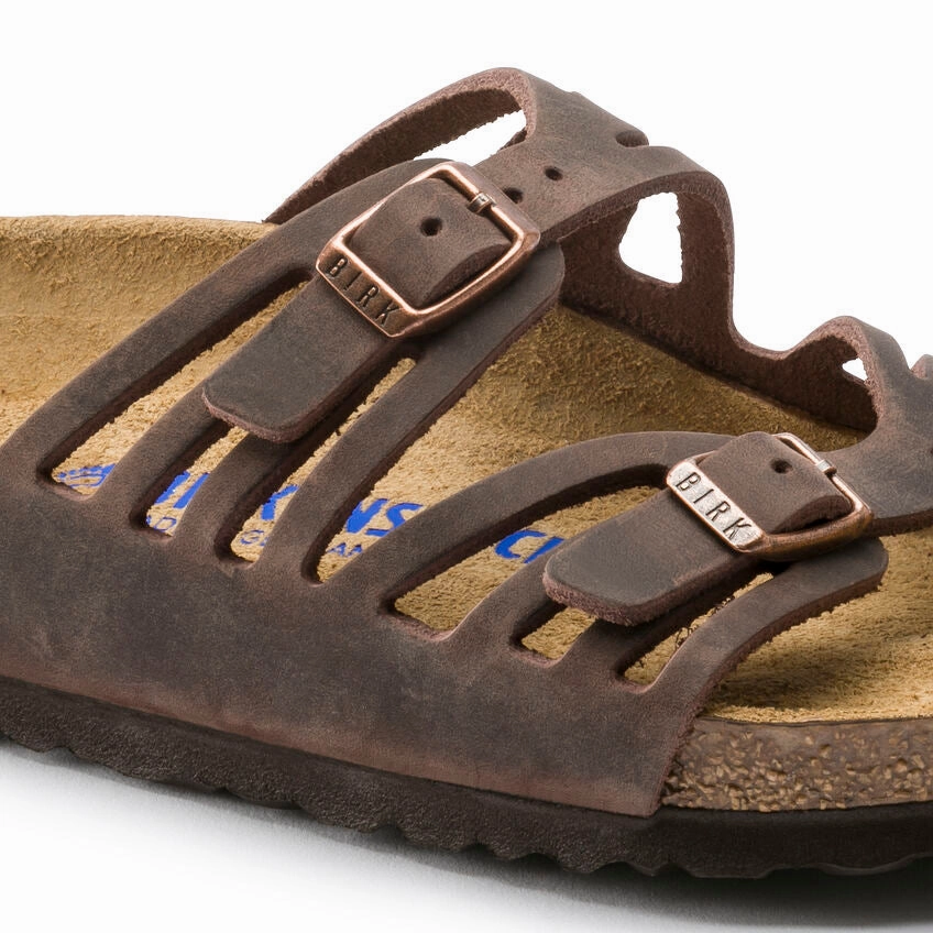 Modern Aesthetic BIRKENSTOCK GRANADA SOFT FOOTBED SANDAL - HABANA OILED LEATHER