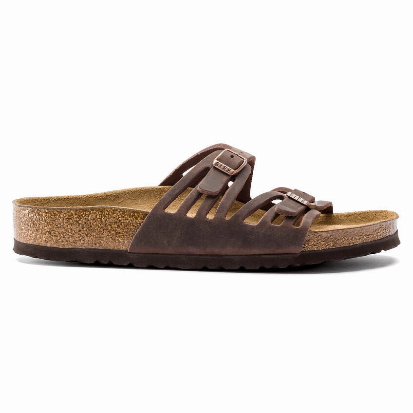 BIRKENSTOCK GRANADA SOFT FOOTBED SANDAL - HABANA OILED LEATHER Fashion Travel Shoes Trendy Footwear For Travel