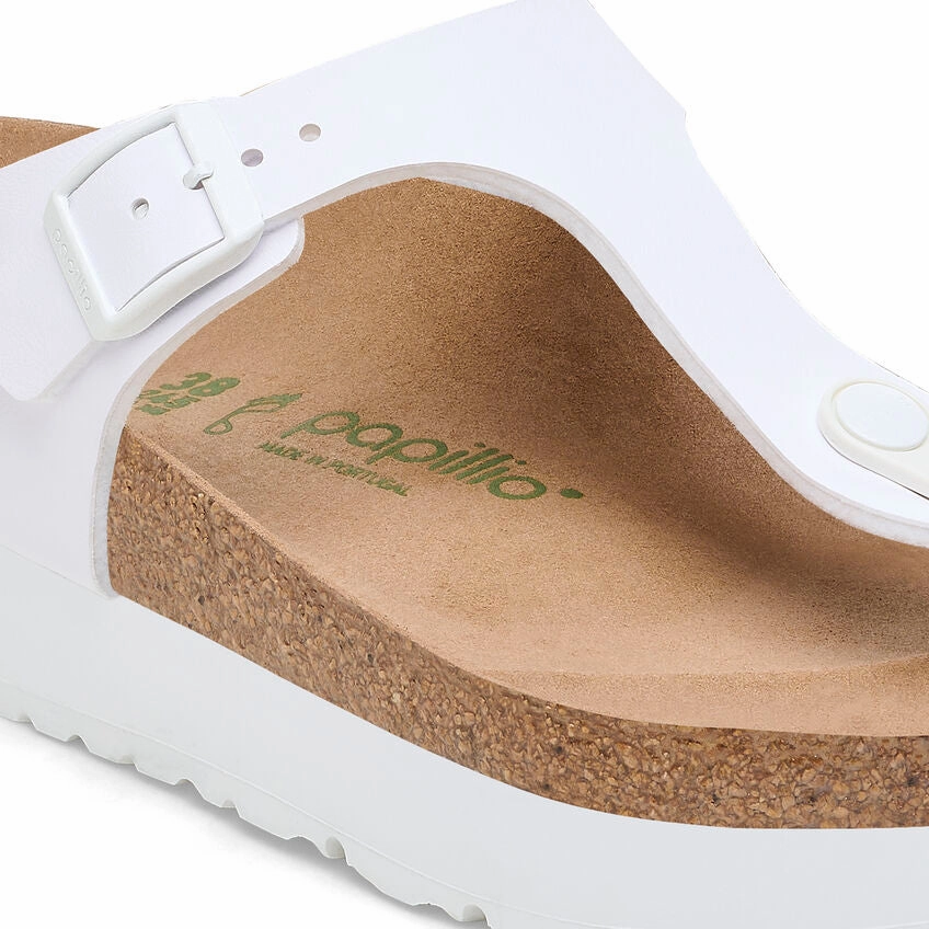 Post Gym Beach Fun BIRKENSTOCK PLATFORM GIZEH WHITE