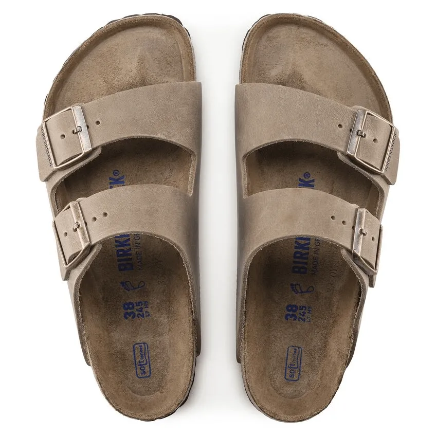 Arizona | Soft Footbed | Oiled Leather | Tobacco Chic Style Slides