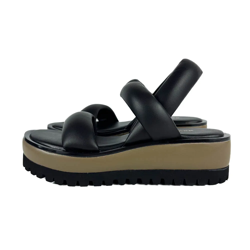 All Black - Banded Sling Sandal (Black/Green) Ergonomic Build