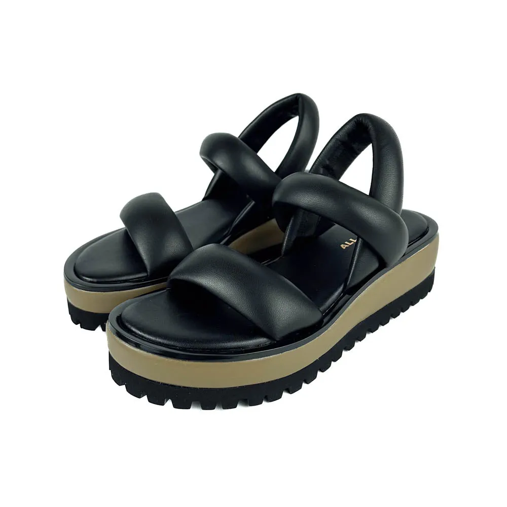All Black - Banded Sling Sandal (Black/Green) Quick Slip