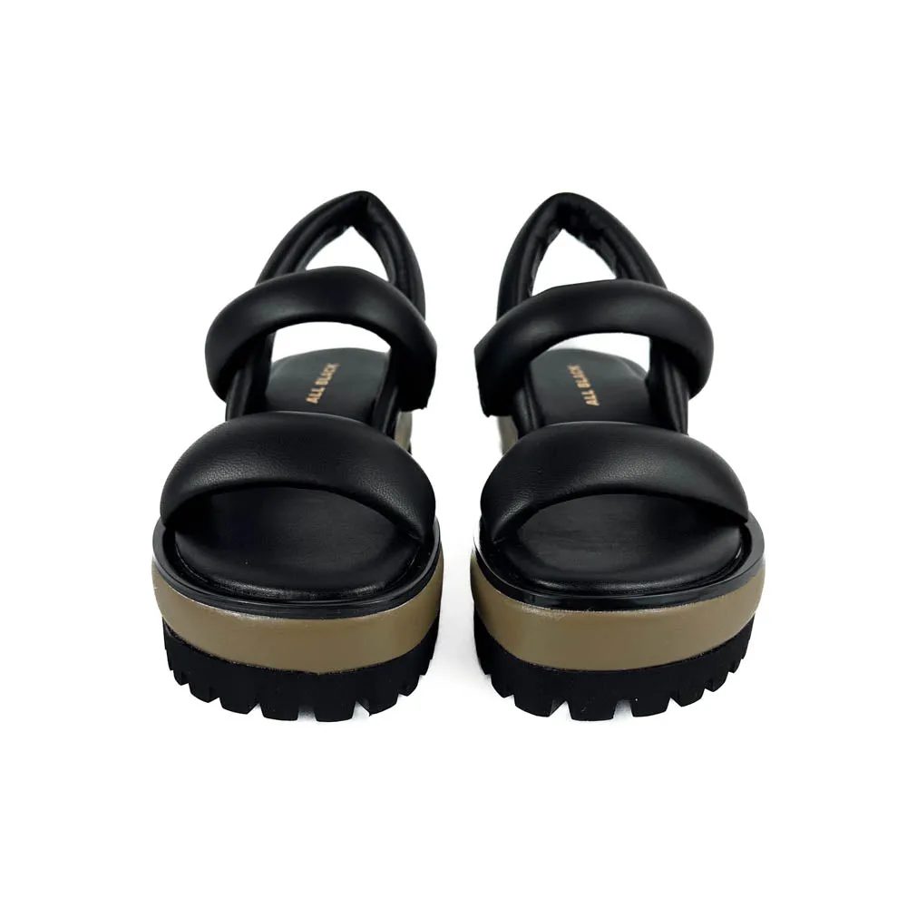 Outdoor shoes All Black - Banded Sling Sandal (Black/Green)