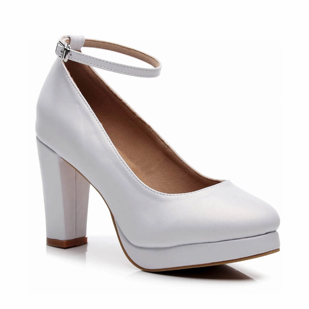 Claudine - White Vegan Leather - Street Sole Dressy Boots Classic Lady