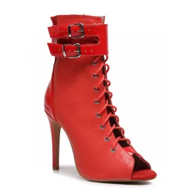 Under The Influence - Red Vegan Leather - Street Sole Occasion Footwear Self Love