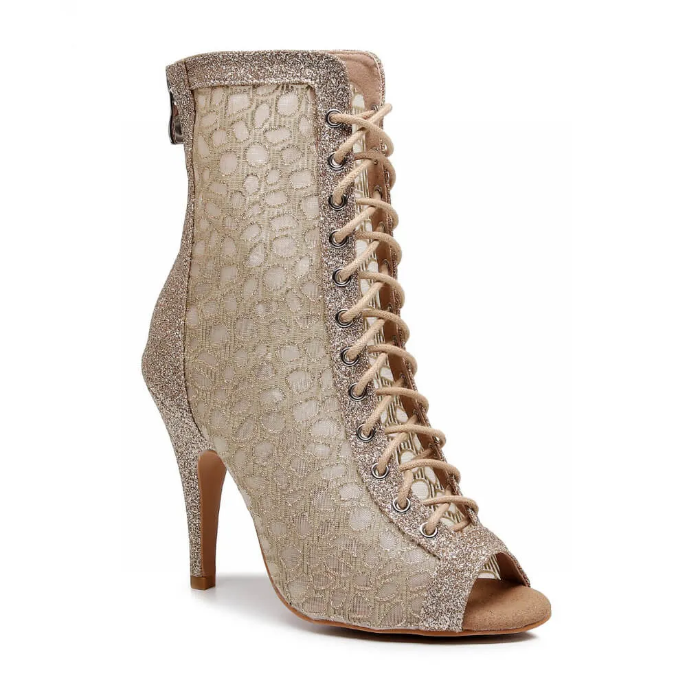 Rizzo - Gold Leopard - Street Sole Elegant Touch Tall Effect