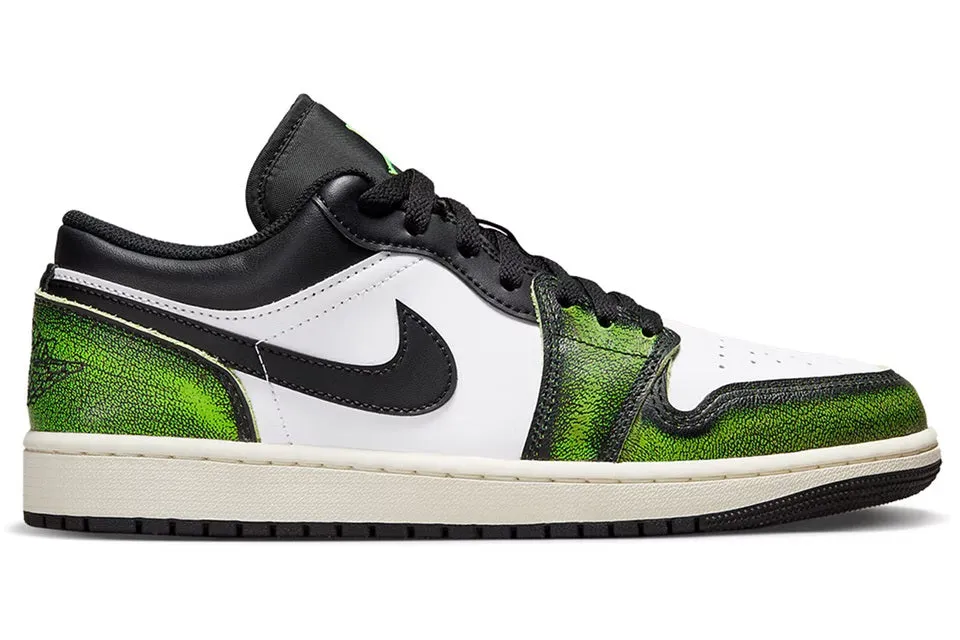 Responsive Cushion Fitness Lovers Jordan 1 Low Wear Away Electric Green (GS)