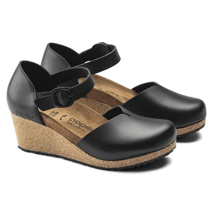 Mary Ring Buckle | Leather | Black Anti Slip