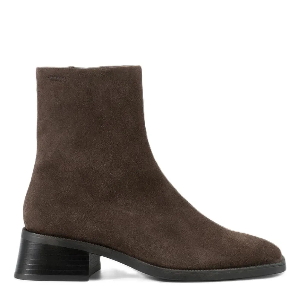 Anti-Slip Function Mid Rise Vagabond Women's Blanca Boots in Dark Brown Suede Durable outsole