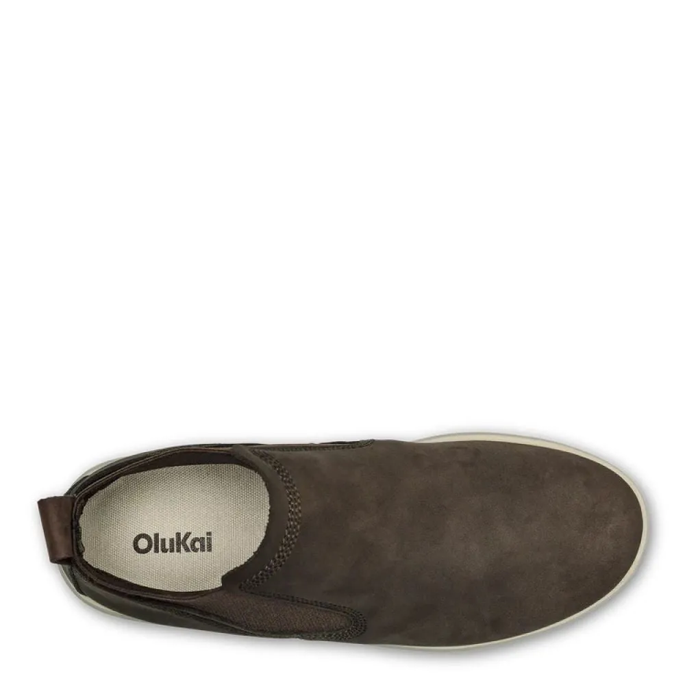 OluKai Women's Pehuea Mid in Dark Java Supportive Heel Waterproof Weekend Wanderer