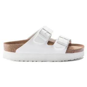 BIRKENSTOCK ARIZONA PLATFORM WHITE Soft Finish
