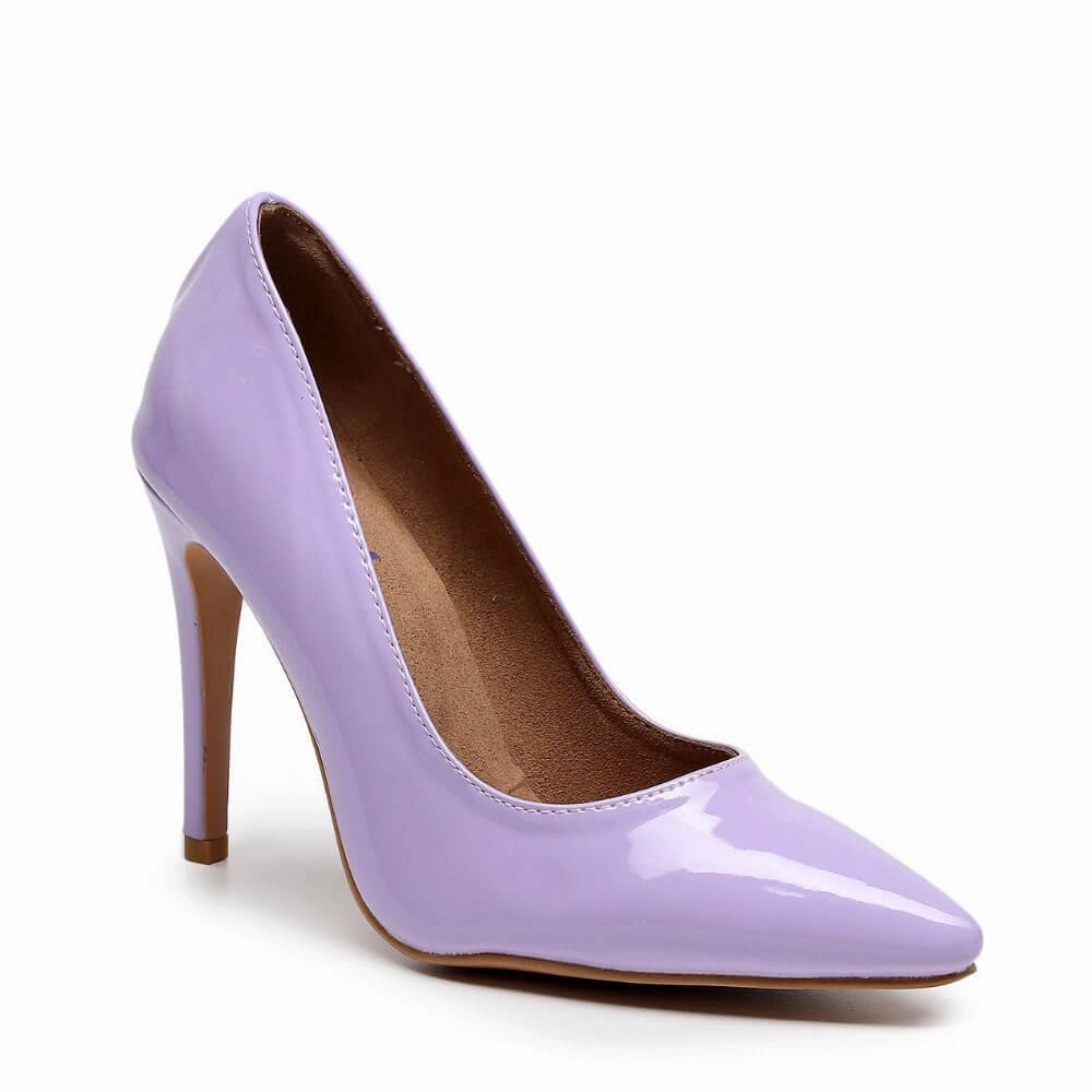 Fashionable Look Adira - Lavender Vegan Patent - Street Sole