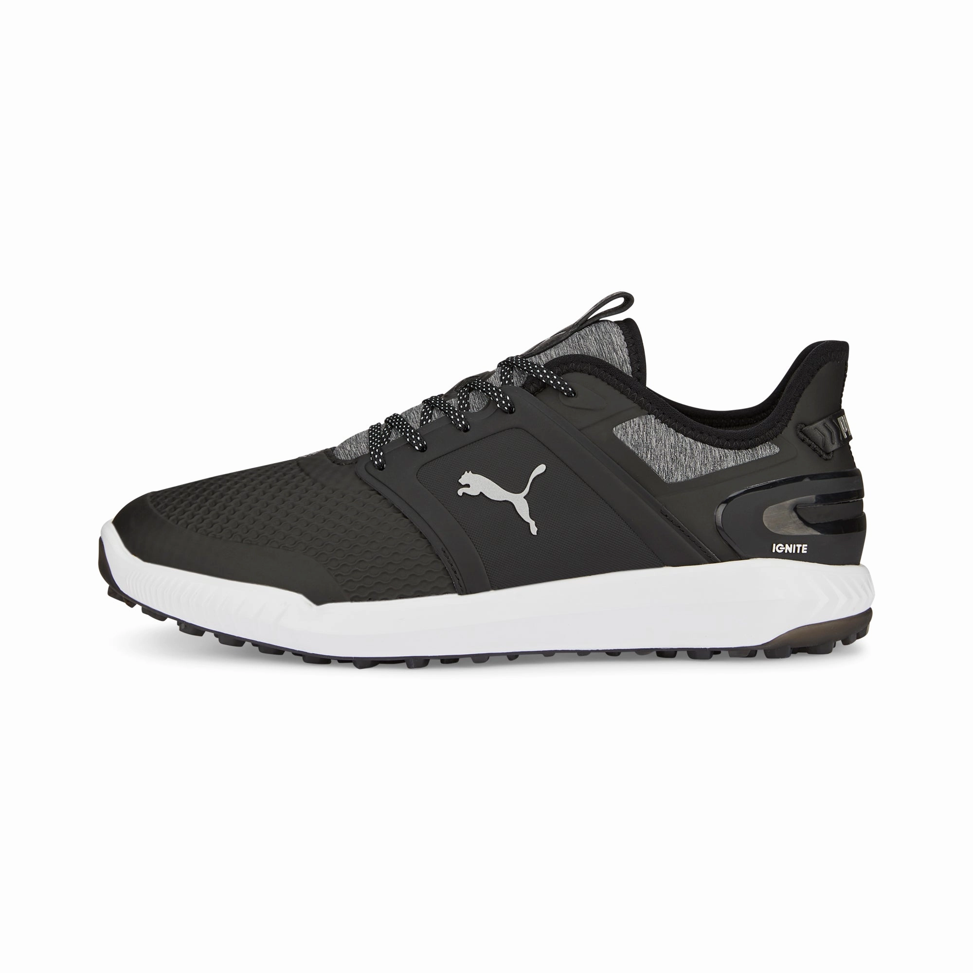 IGNITE ELEVATE Spikeless Golf Shoes | Puma Black / Puma Silver summer shoes Aerodynamic