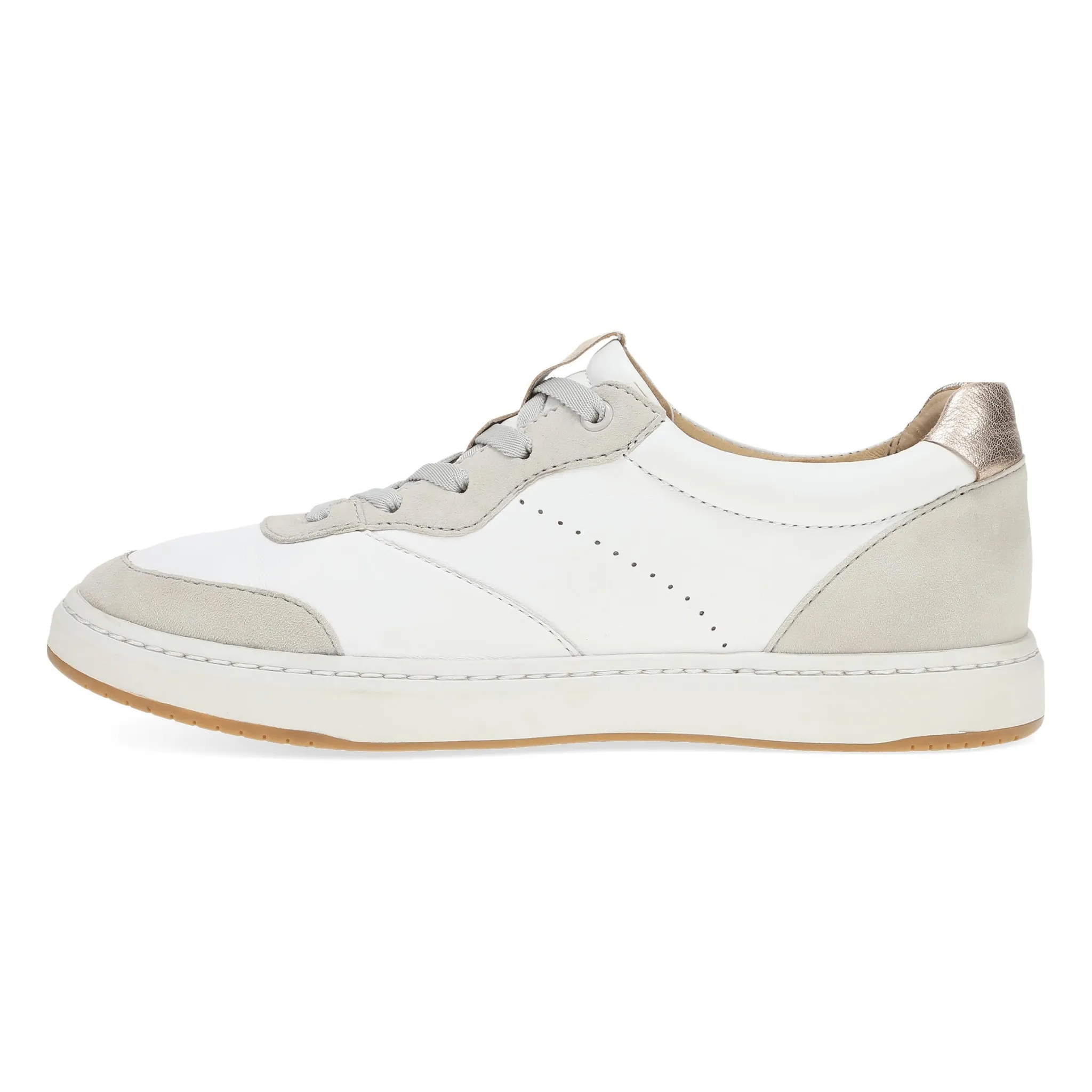 Josey | Nappa Leather | White/Rose Gold Metal Edge