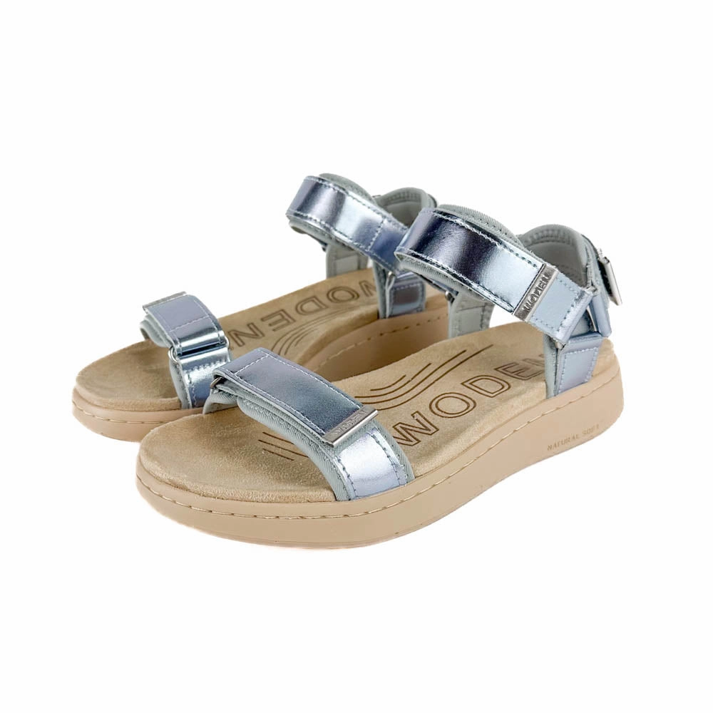 Woden - Line Sandal (Ice Blue) Fashionable And Functional