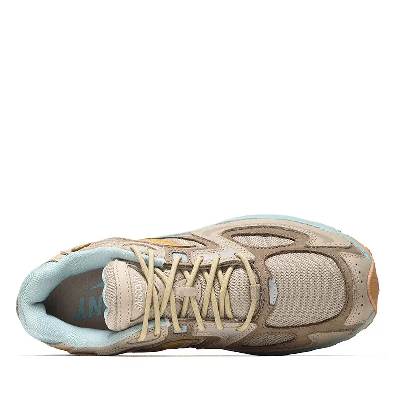 Women's Saucony Grid Jazz 9 - Earth/Moss party - themed running option custom - designed shoes