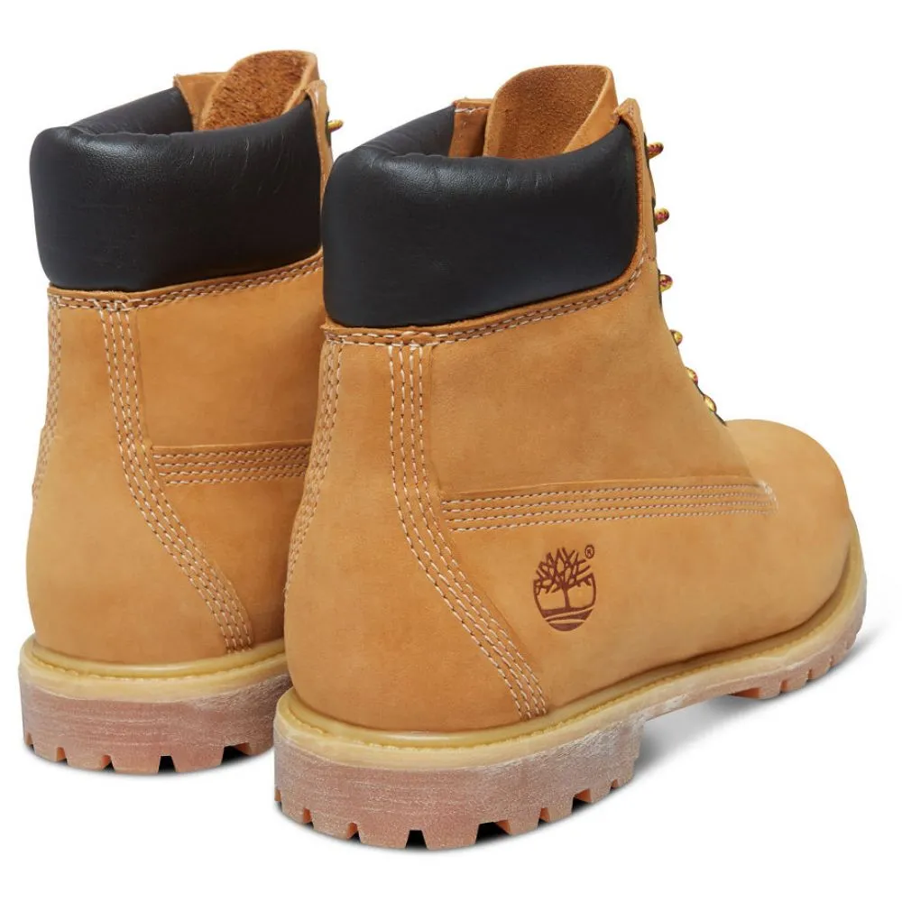 Anti-fungal Elastic Sides Wool Cushion Timberland Women's Icon 6 Inch Premium Waterproof Boot in Wheat Nubuck
